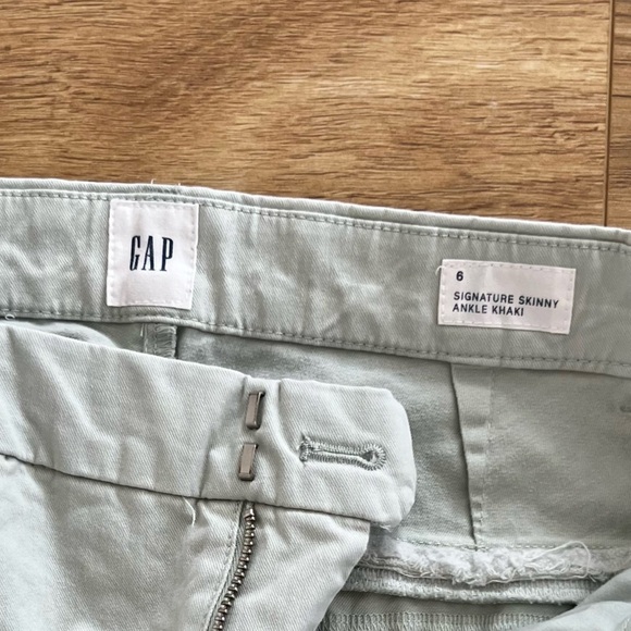 GAP Mint Green Modern Skinny Ankle Khaki Pants Size 6 - Picture 5 of 10